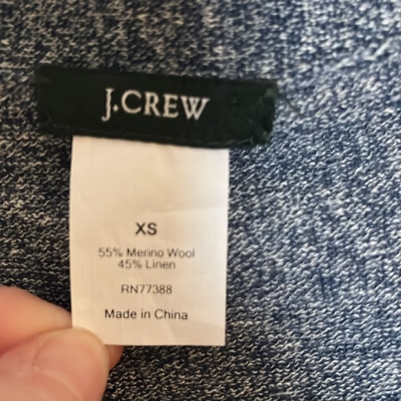 J. Crew Merino Wool Linen V-Nexk Cardigan Size XS - Picture 3 of 8